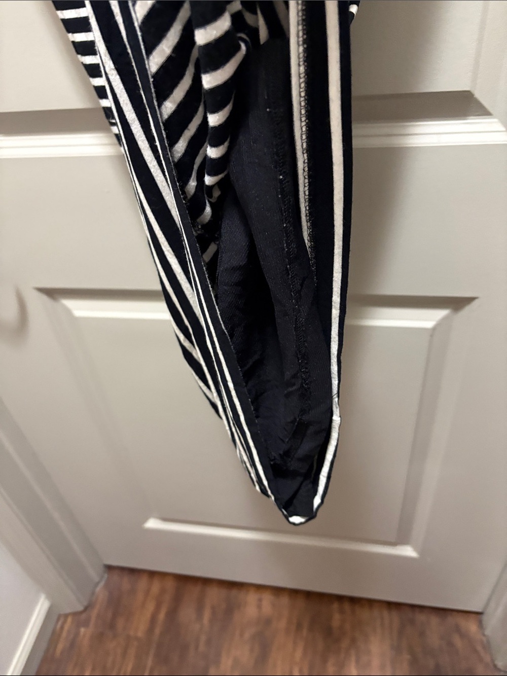 Vince Camuto Black and White Striped Midi Dress - Picture 4 of 5